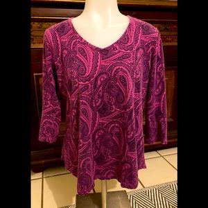 Purple Paisley Top